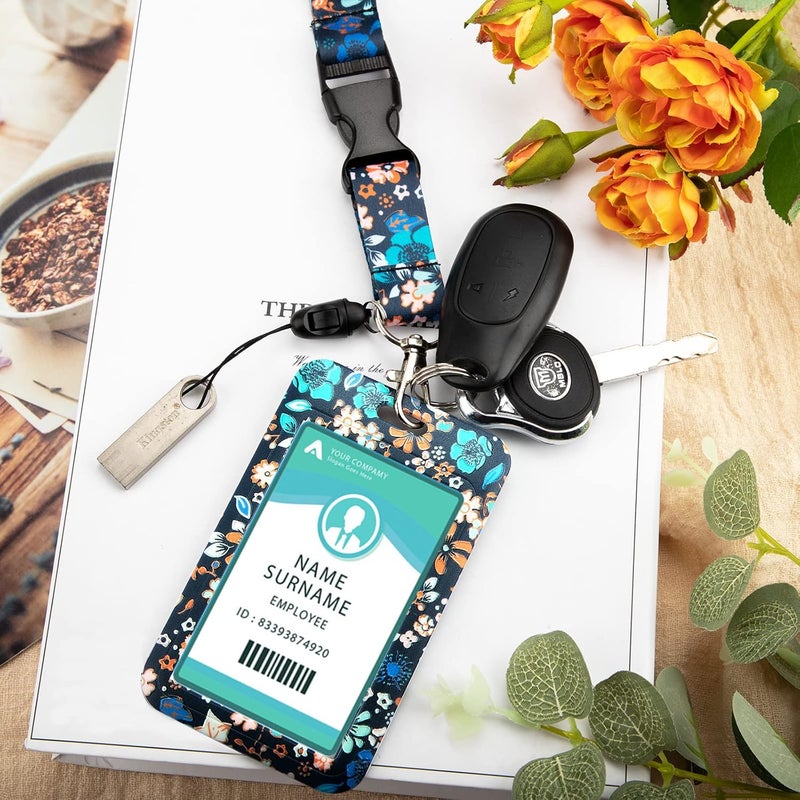 Hinsly ID Badge Holder with Lanyard, Retractable Badge Holders Reels with Lanyards Adjustable, for Women Kids Teacher Nurses Doctor Student - Image 3